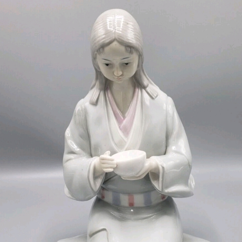 Ethereal Tea Ceremony in Porcelain Figurine